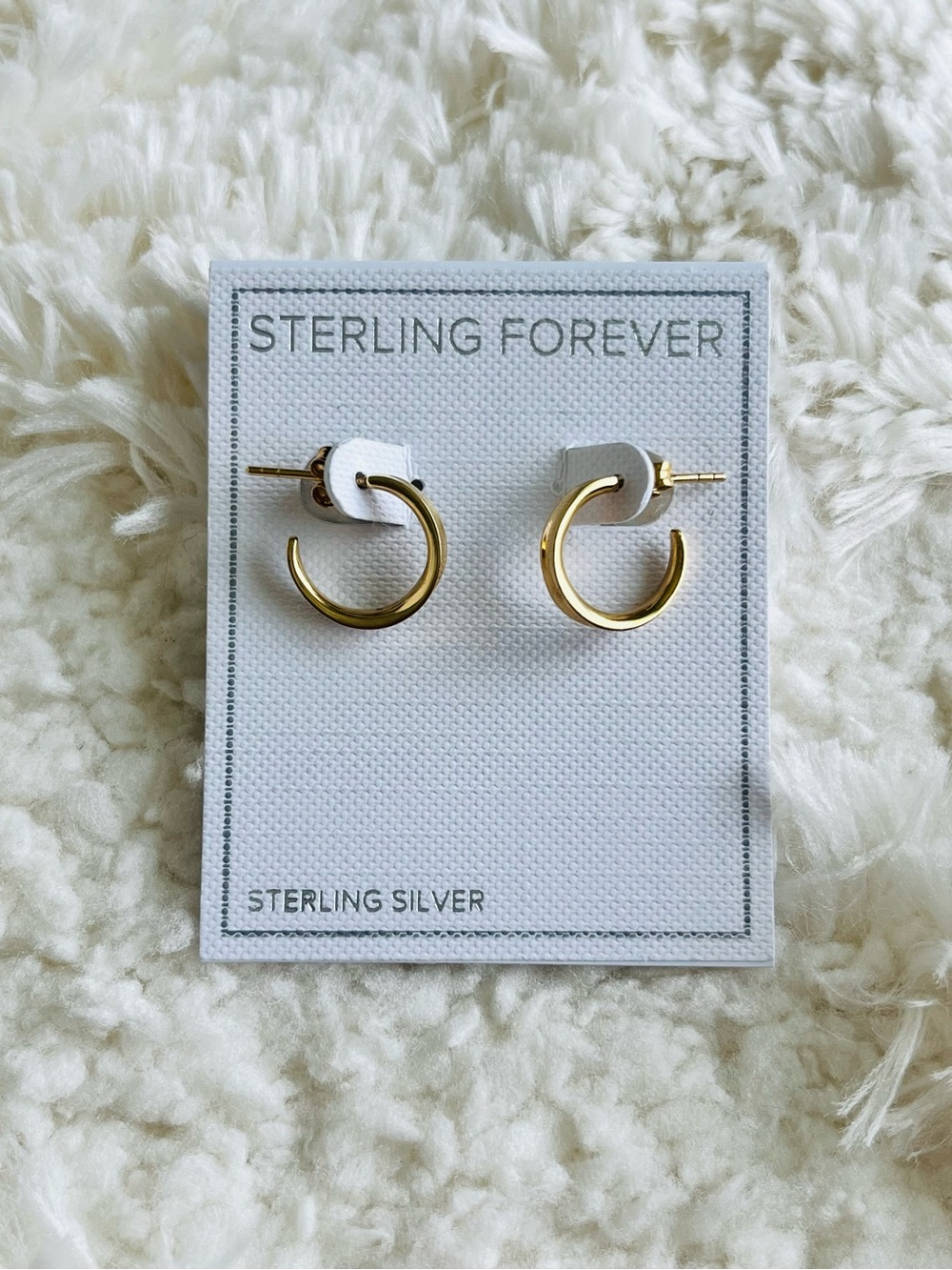 STERLING FOREVER 14K Gold Plated Sterling Silver Graduated Huggie Hoop Earrings